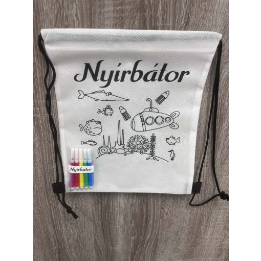 Nyírbátor - Színezhető hátizsák