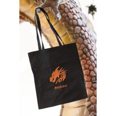 Bevásárló Hímzett szövet táska logóval(fekete)